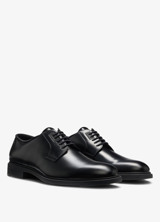 BOSS First Class veterschoen van leer - detail 5 zwart