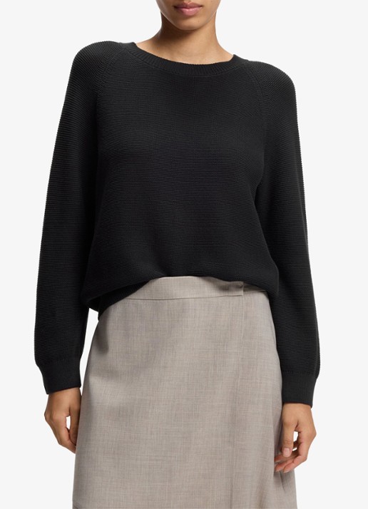 BOSS Fovila fijngebreide pullover met ronde hals