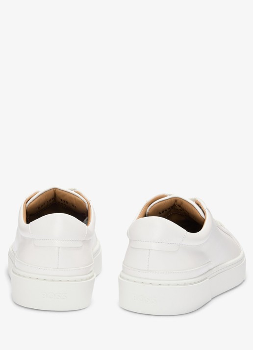 BOSS Gary sneaker van leer  - achterkant gebroken wit
