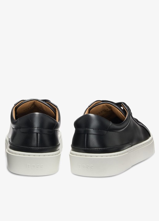 BOSS Gary sneaker van leer  - achterkant 4 zwart