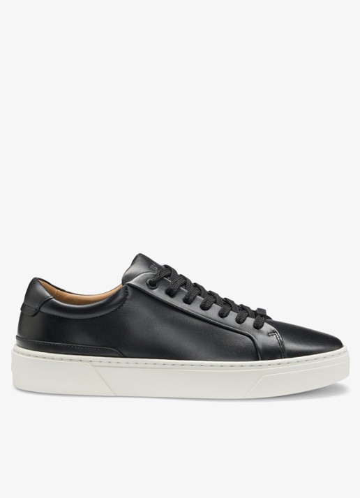BOSS Gary sneaker van leer  - voorkant 5 zwart