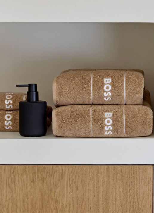 BOSS Gastendoek - 600 gr/m2 - 30 x 30 cm - detail 3 bruin