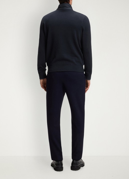 BOSS Gewatteerd jack in wolblend - achterkant 4 donkerblauw