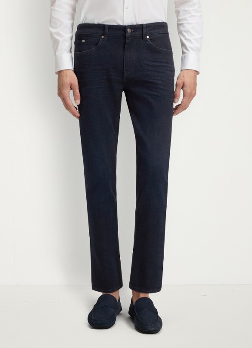 BOSS H-Delaware slim fit jeans met donkere wassing en steekzakken