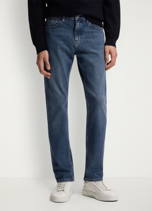 BOSS H-Delaware slim fit jeans met donkere wassing
