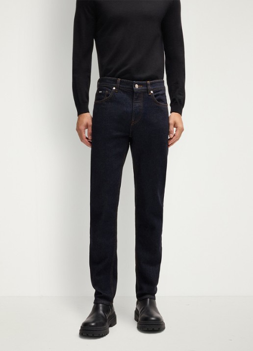 BOSS H-Delaware slim fit jeans met donkere wassing