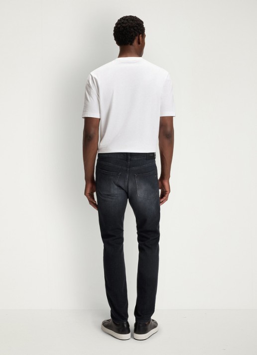 BOSS H-Delaware slim fit jeans met gekleurde wassing - detail 4 antraciet