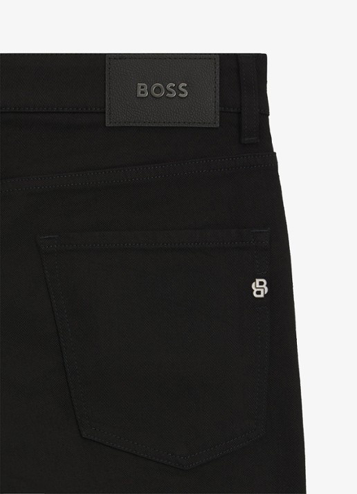 BOSS H-Delaware slim fit jeans met gekleurde wassing - detail 5 zwart