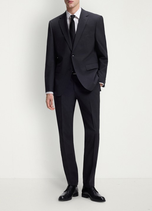 BOSS H-Hank-Kent slim fit overhemd - voorkant 6 wit