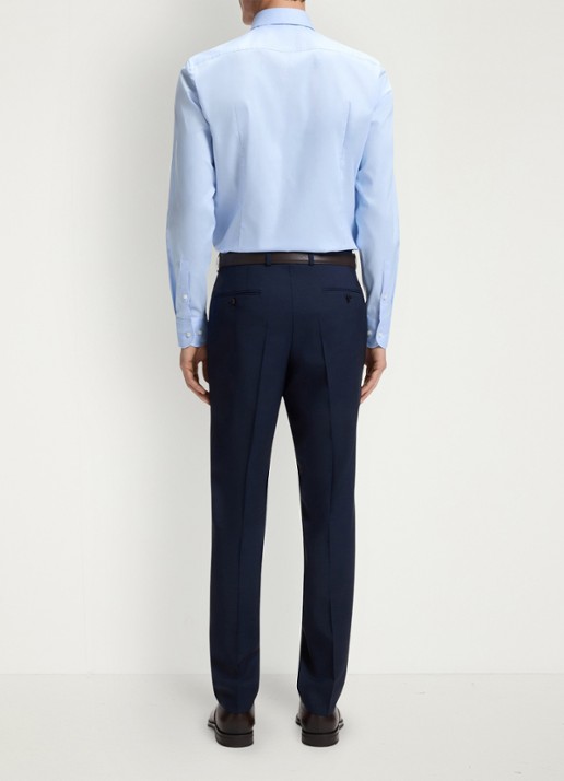 BOSS H-Hank-Kent slim fit overhemd - achterkant 6 lichtblauw