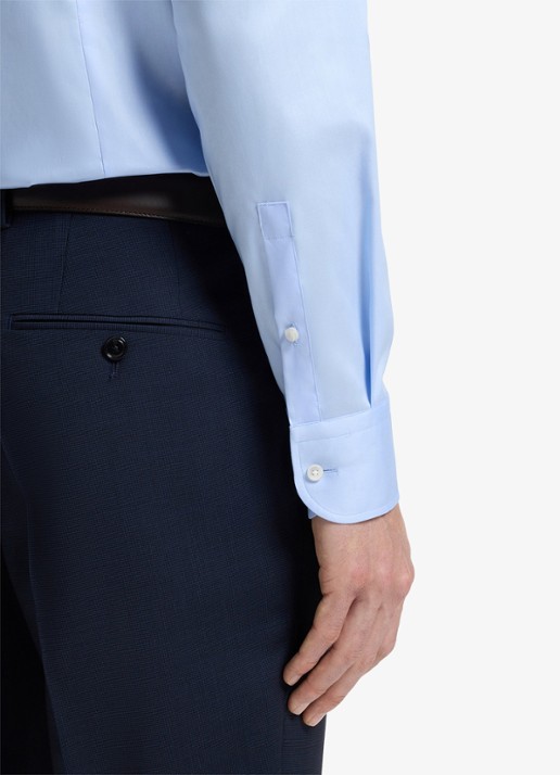 BOSS H-Hank-Kent slim fit overhemd - detail 2 lichtblauw