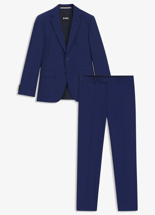 BOSS H-Jeckson regular fit 2-delig pak in scheerwolblend - voorkant donkerblauw