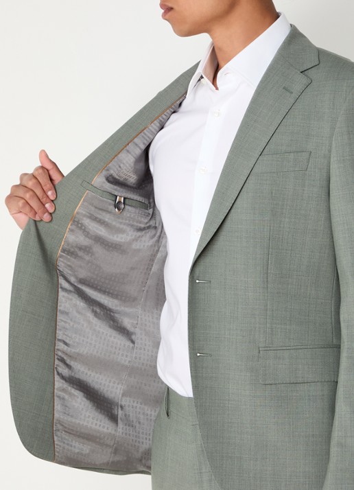 BOSS H-Jeckson regular fit 2-delig pak in scheerwolblend - detail 6 olijfgroen