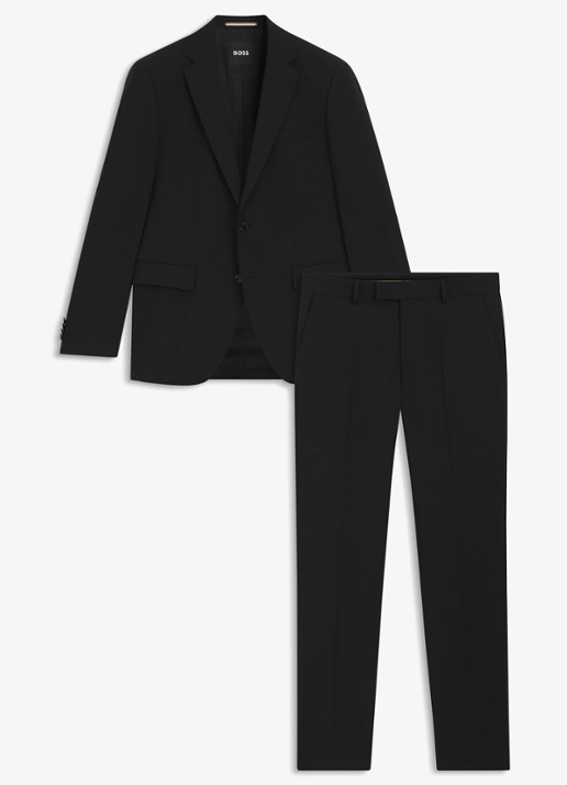 BOSS H-Jeckson regular fit 2-delig pak in scheerwolblend - voorkant 7 zwart