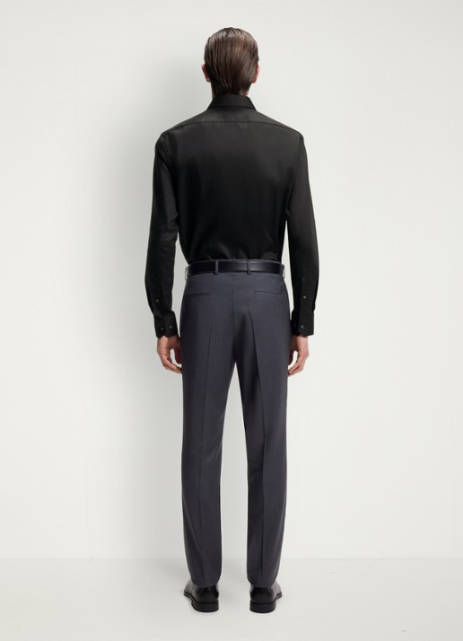 BOSS H-Joe-Kent regular fit overhemd - achterkant 6 zwart