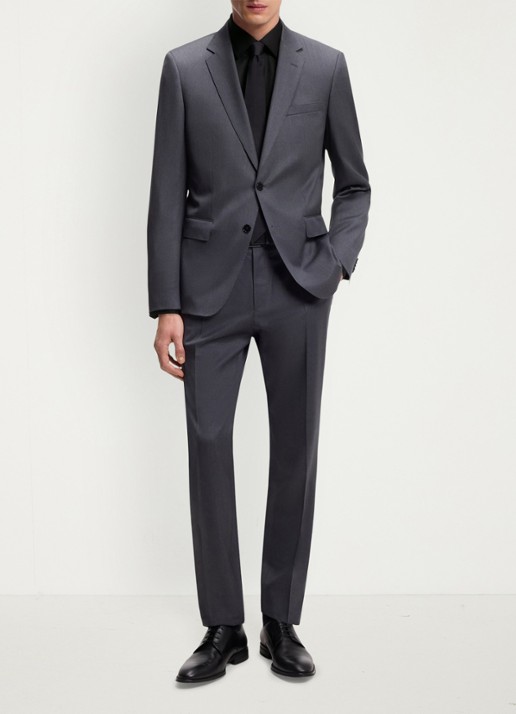 BOSS H-Joe-Kent regular fit overhemd - voorkant 5 zwart