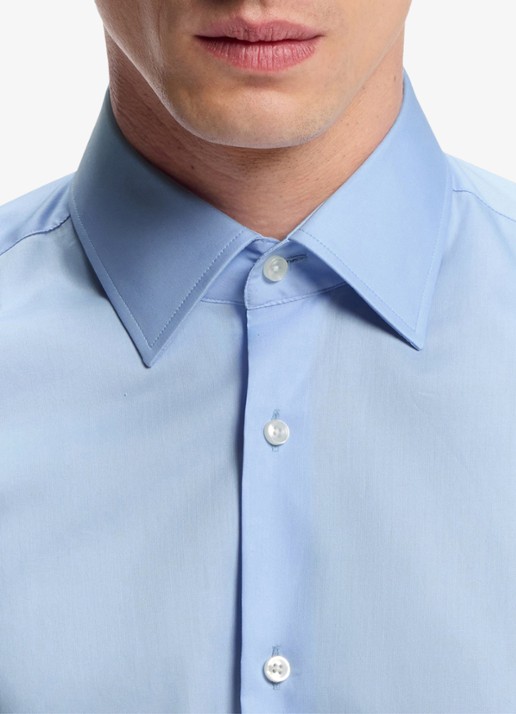 BOSS H-Joe-Kent regular fit overhemd - detail 6 lichtblauw