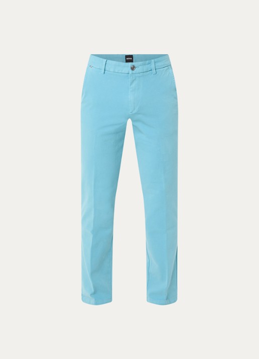 BOSS H-Kaiton1 slim fit chino met steekzakken - voorkant 4 light/pastel blue-453 / blauw