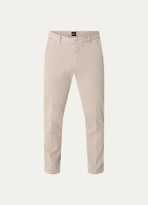 BOSS H-Kaiton1 slim fit chino met steekzakken - voorkant 3 open beige-294 / beige