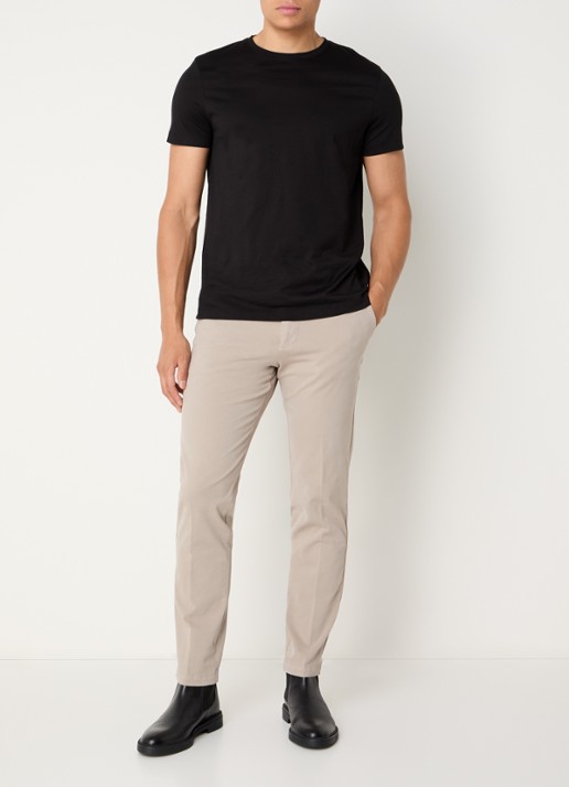 BOSS H-Kaiton1 slim fit chino met steekzakken - voorkant 4 open beige-294 / beige