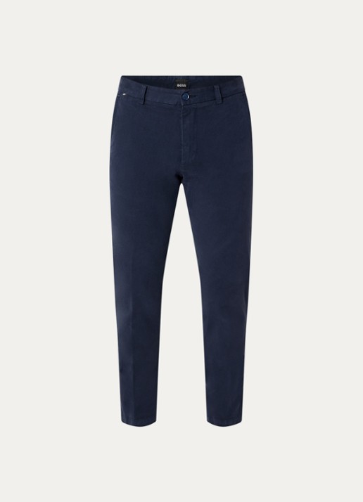 BOSS H-Kaiton1 slim fit chino met steekzakken - voorkant 2 dark blue-404 / blauw