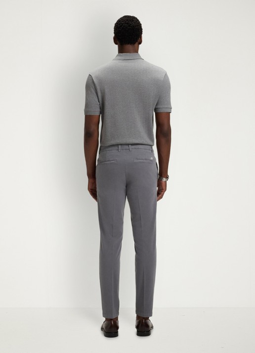 BOSS H-Kaiton1 slim fit chino met steekzakken - achterkant 6 dark grey-029 / grijs