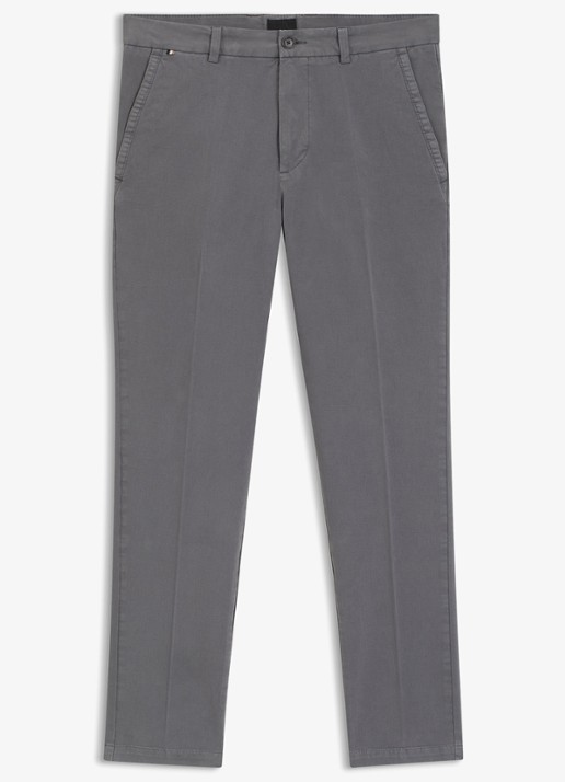 BOSS H-Kaiton1 slim fit chino met steekzakken - voorkant 4 dark grey-029 / grijs