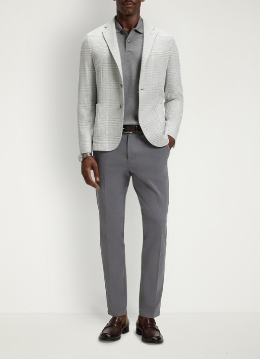 BOSS H-Kaiton1 slim fit chino met steekzakken - voorkant 5 dark grey-029 / grijs