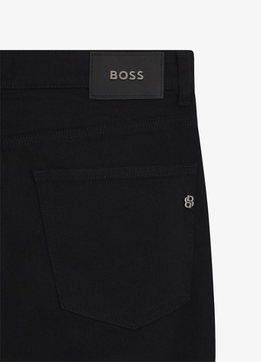 BOSS H-Re.Maine slim fit jeans met gekleurde wassing - detail 5 zwart