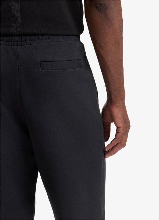 BOSS Hadiko tapered fit joggingbroek met steekzakken - detail 4 donkerblauw