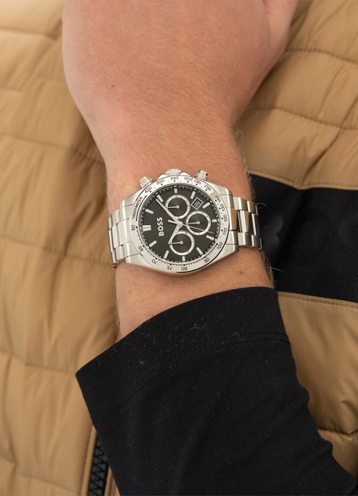 BOSS Hero 2.0 horloge HB1514267  - voorkant 4 zilver