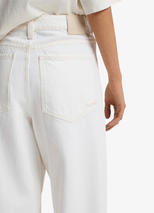 BOSS High waist loose fit jeans met gekleurde wassing - detail 5 wit