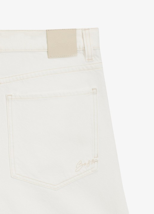 BOSS High waist loose fit jeans met gekleurde wassing - detail 6 wit