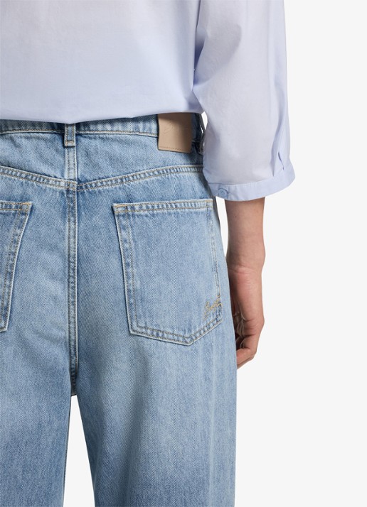 BOSS High waist loose fit jeans met steekzakken - detail 3 indigo