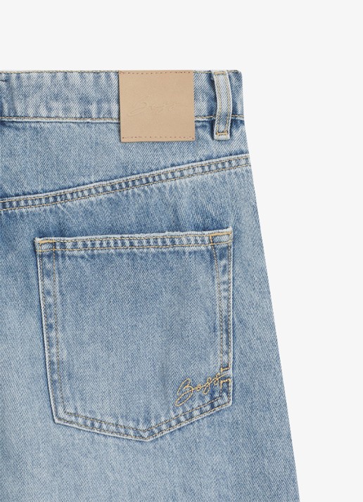 BOSS High waist loose fit jeans met steekzakken - detail 4 indigo