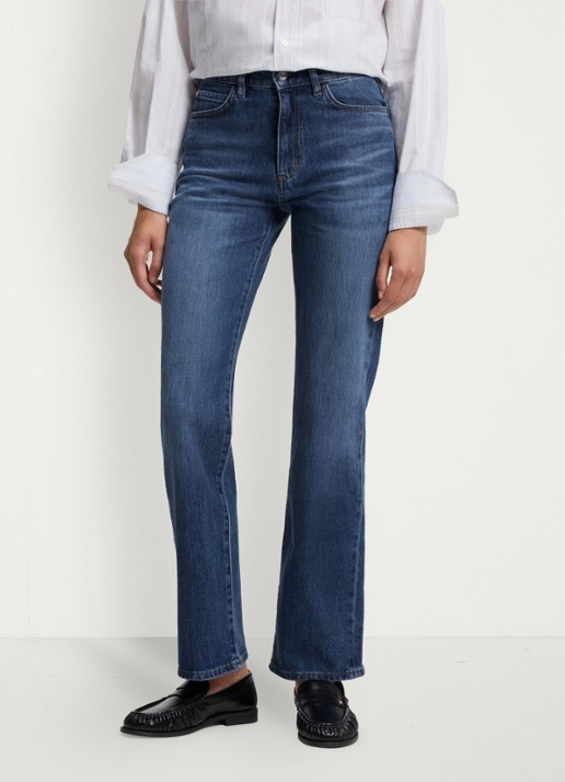 BOSS High waist slim fit jeans met donkere wassing