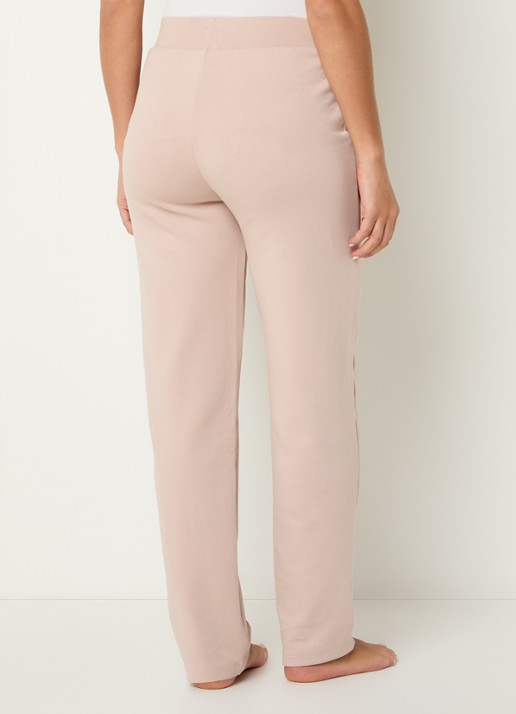 BOSS High waist straight fit joggingbroek met steekzakken - achterkant 2 light beige-270 / beige