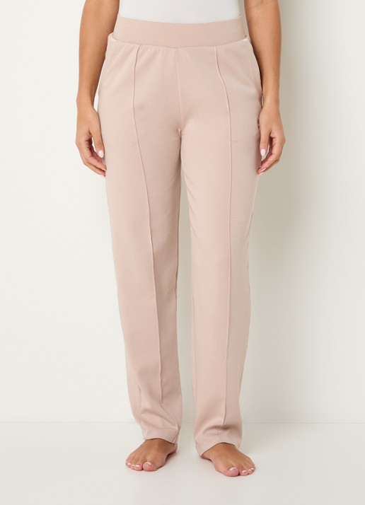 BOSS High waist straight fit joggingbroek met steekzakken - detail 8 light beige-270 / beige