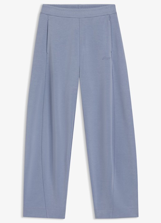 BOSS High waist wide fit joggingbroek met steekzakken - voorkant 2 bright blue-431 / blauw
