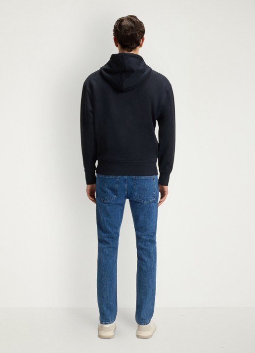 BOSS Hoodie met logo - achterkant donkerblauw