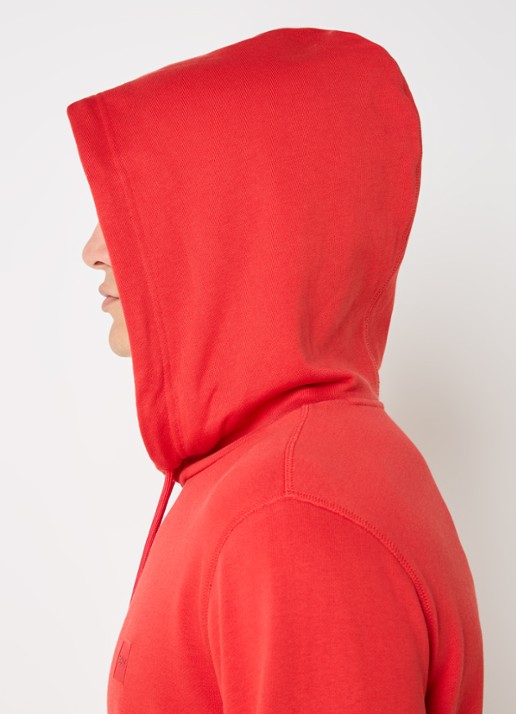 BOSS Hoodie van katoenen sweatstof met logopatch - detail 4 rood