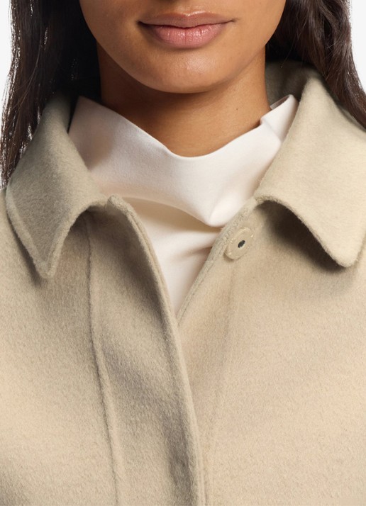 BOSS Jack in wolblend met kraag - detail 5 beige