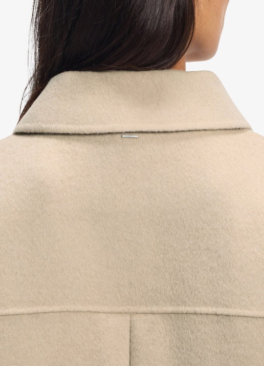 BOSS Jack in wolblend met kraag - detail 6 beige