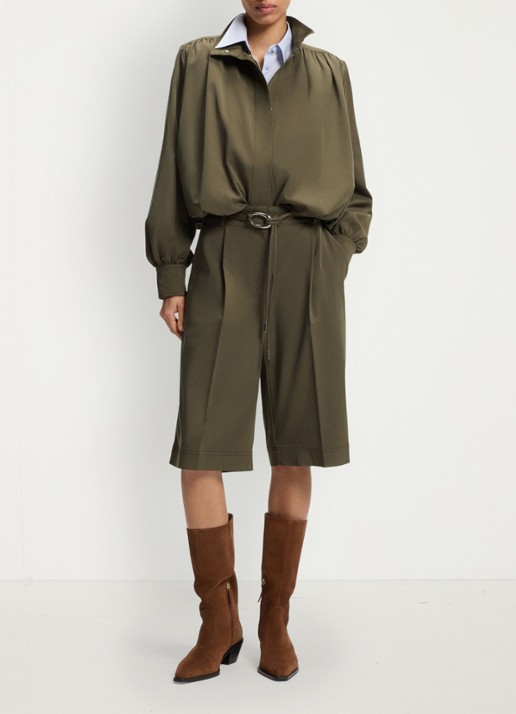 BOSS Jack met geplooid detail - voorkant 2 khaki