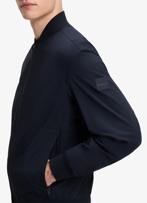 BOSS Jack met steekzakken en logo - detail 2 donkerblauw