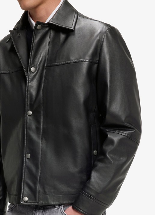 BOSS Jack van leer - detail 5 zwart