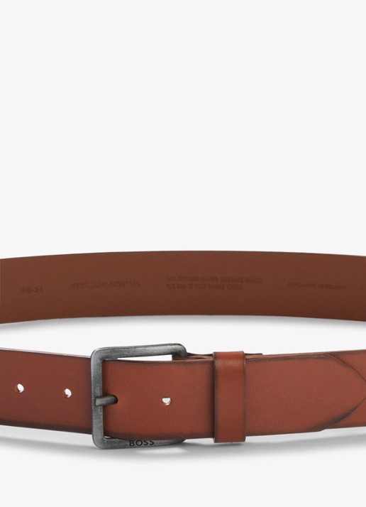 BOSS Jeeko riem van leer - detail 4 cognac