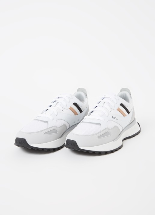 BOSS Jonah sneaker met mesh details - detail 2 gebroken wit