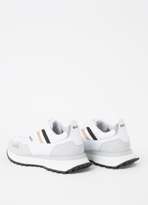 BOSS Jonah sneaker met mesh details - detail 3 gebroken wit