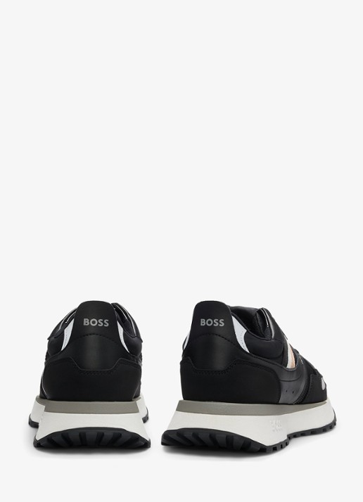 BOSS Jonah sneaker met mesh details - achterkant 3 zwart